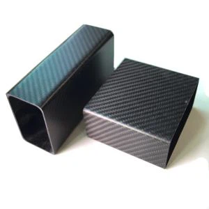 Tube rectangulaire de fibre de carbone de 3K pour la boîte de batterie