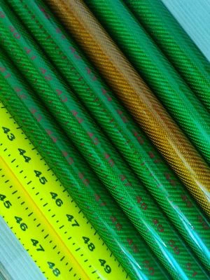 Couleur Tube en fibre de carbone peint Jauge du personnel