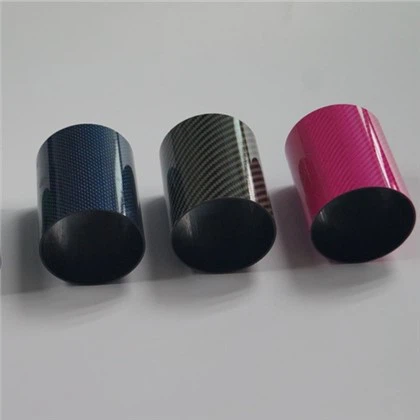 Tube en fibre de carbone en fil d'or personnalisé